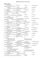 KIỂM TRA ANH VĂN 1 TIẾT – ĐỀ C ppt