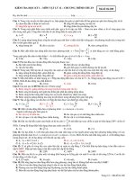 KIỂM TRA HỌC KỲ I MÔN VẬT LÝ 12 - Mã đề thi 208 potx