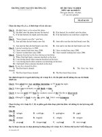 ĐỀ THI TRẮC NGHIỆM MÔN Anh văn Khối 12 - Mã đề thi 418 ppt