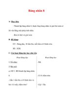 Giáo án môn Toán lớp 3 :Tên bài dạy : Bảng nhân 8 ppsx
