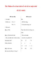 Giáo án môn Toán lớp 3 :Tên bài dạy : Ôn Nhân số có hai chữ số với số có một chữ số (Có nhớ) pdf