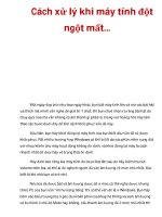 Cách xử lý khi máy tính đột ngột mất... ppt