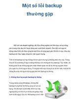 Một số lỗi backup thường gặp pptx