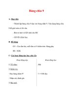 Giáo án môn Toán lớp 3 :Tên bài dạy : Bảng chia 9 pps