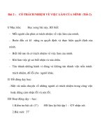 Giáo án lớp 5 môn Đạo Đức: Bài 2 :CÓ TRÁCH NHIỆM VỀ VIỆC LÀM CỦA MÌNH (Tiết 2) ppt