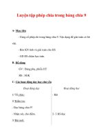 Giáo án môn Toán lớp 3 :Tên bài dạy : Luyện tập phép chia trong bảng chia 9 pps