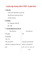 Giáo án môn Toán lớp 3 :Tên bài dạy : Luyện tập chung tính GTBT và giải toán potx