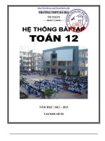 Hệ thống bài tập toán lớp 12