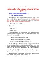 NGHIÊN CỨU NHỮNG ĐẶC ĐIỂM CƠ BẢN CỦA ĐỐI TƯỢNG QUẢN LÝ pptx