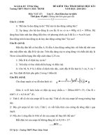 ĐỀ KIỂM TRA THAM KHẢO HỌC KÌ I NĂM HỌC: 2010-2011 Môn: VẬT LÝ - Trường THPT PHAN CHÂU TRINH docx