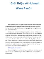 Giới thiệu về Hotmail Wave 4 mới pptx