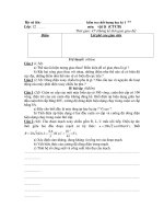 Kiểm tra chất lượng học kỳ I môn: vật lý docx