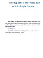 Truy cập Yahoo! Mail và các dịch vụ trên Google Chrome docx