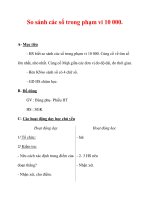 Giáo án môn Toán lớp 3 :Tên bài dạy : So sánh các số trong phạm vi 10 000. pptx