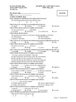ĐỀ KIỂM TRA 1 TIẾT KHỐ 11-Lần 2 MÔN :Tiếng Anh - Mã đề 002 doc