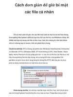 Cách đơn giản để giữ bí mật các file cá nhân potx