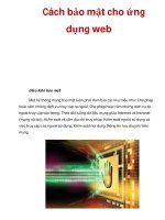 Cách bảo mật cho ứng dụng web pps