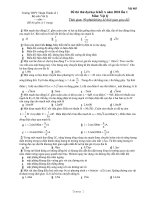 Đề thi thử đại học Khối A năm 2010 lần 1 Môn: Vật lý - Mã đề 485 pot