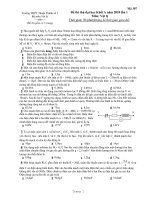 Đề thi thử đại học Khối A năm 2010 lần 1 Môn: Vật lý - Mã đề 307 potx