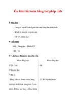 Giáo án môn Toán lớp 3 :Tên bài dạy : Ôn Giải bài toán bằng hai phép tính pps