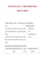 Giáo án môn thể dục lớp 3:Tên bài dạy : ÔN NHẢY DÂY – TRÒ CHƠI NÉM TRÚNG ĐÍCH pot