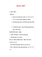 Giáo án môn Toán lớp 2:Tên bài dạy : BẢNG TRỪ pptx