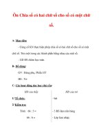 Giáo án môn Toán lớp 3 :Tên bài dạy : Ôn Chia số có hai chữ số cho số có một chữ số. ppt