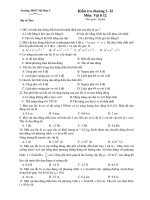 Kiểm tra chương I - II Môn: Vật lí 12 pps