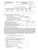 ĐỀ THI KHẢO SÁT ĐẦU NĂM - NĂM HỌC 2011-2012 Môn:Tiếng Anh pps