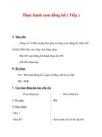 Giáo án môn Toán lớp 3 :Tên bài dạy : Thực hành xem đồng hồ ( Tiếp ) pot