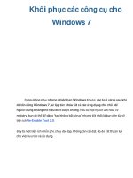 Khôi phục các công cụ cho Windows 7 docx