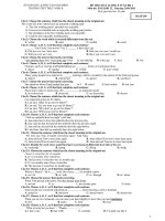 ĐỀ THI CHẤT LƯỢNG 8 TUẦN HK I Môn thi: ENGLISH 12 - Mã đề 209 potx