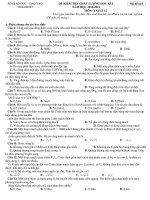 ĐỀ KIỂM TRA CHẤT LƯỢNG HỌC KÌ I Mã đề 645 ppt