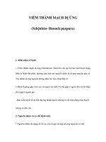 VIÊM THÀNH MẠCH DỊ ỨNG (Schệnlein- Henoch purpura) docx