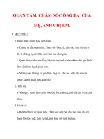 Giáo án môn đạo đức lớp 4 :Tên bài dạy : QUAN TÂM, CHĂM SÓC ÔNG BÀ, CHA MẸ, ANH CHỊ EM. ppt