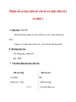 Giáo án môn Toán lớp 3 :Tên bài dạy : Nhân số có hai chữ số với số có một chữ số ( có nhớ ) ppsx