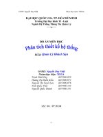 Khảo sát, phân tích và thiết kế hệ thống quản lý khách sạn 7B3G