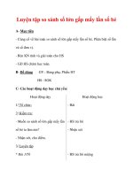 Giáo án môn Toán lớp 3 :Tên bài dạy : Luyện tập so sánh số lớn gấp mấy lần số bé pdf