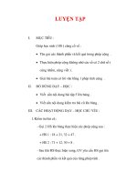 Giáo án môn Toán lớp 2:Tên bài dạy : LUYỆN TẬP potx