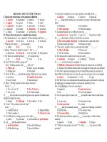 KIỂM TRA ANH VĂN CUỐI NĂM 2011 ppt