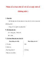Giáo án môn Toán lớp 3 :Tên bài dạy : Nhân số có hai chữ số với số có một chữ số (không nhớ ) potx