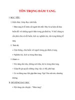 Giáo án môn đạo đức lớp 4 :Tên bài dạy : TÔN TRỌNG ĐÁM TANG. doc