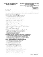 ĐỀ THI THỬ ĐẠI HỌC LẦN I NĂM HỌC 2010 – 2011 Môn : Tiếng Anh - Mã đề thi 357 ppsx