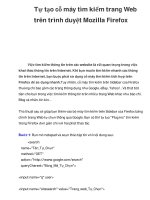 Tự tạo cỗ máy tìm kiếm trang Web trên trình duyệt Mozilla Firefox pptx