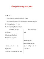 Giáo án môn Toán lớp 3 :Tên bài dạy : Ôn tập các bảng nhân, chia ppt