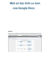 Một số đặc tính cơ bản của Google Docs ppsx