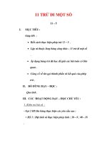 Giáo án môn Toán lớp 2:Tên bài dạy 11 TRỪ ĐI MỘT SỐ docx