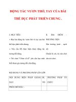 Giáo án môn thể dục lớp 3:Tên bài dạy : ĐỘNG TÁC VƯƠN THỞ, TAY CỦA BÀI THỂ DỤC PHÁT TRIỂN CHUNG . ppt