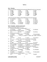 KIỂM TRA ANH VĂN - TEST 23 pot