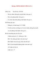 Giáo án lớp 5 môn Khoa Học: Bài dạy: PHÒNG BỆNH VIÊM GAN A pptx